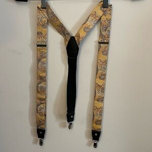 ITALY Paisley Suspenders with Black Accents